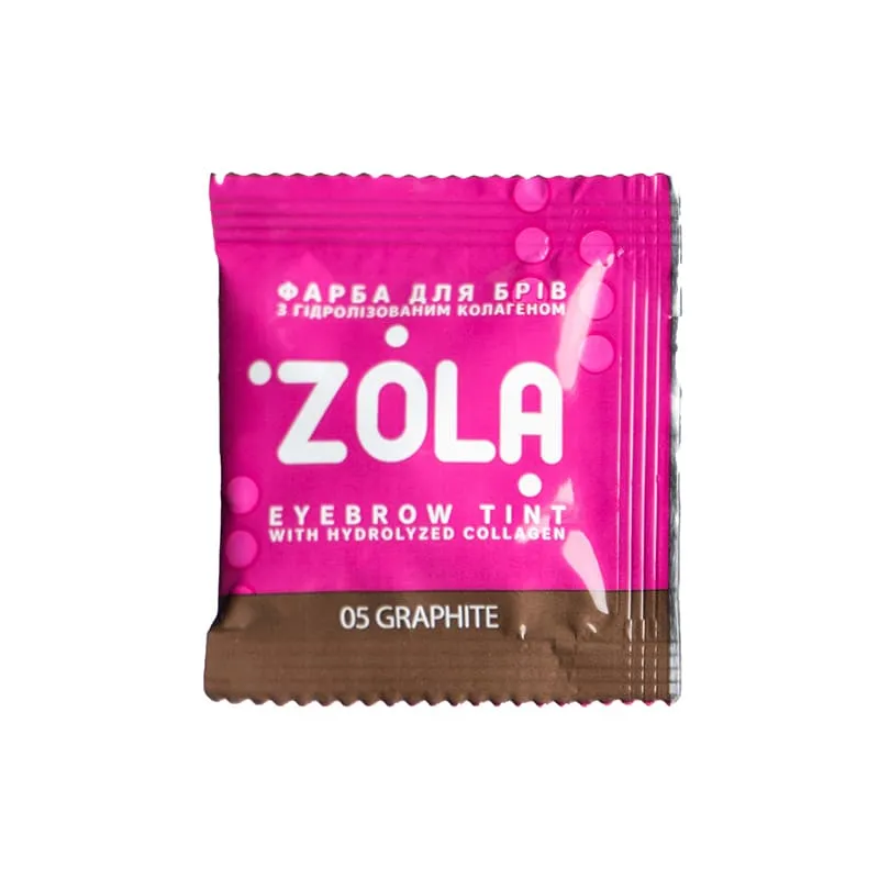 Фарба для брів ZOLA з колагеном у саше Eyebrow Tint With Collagen 05, 5ml