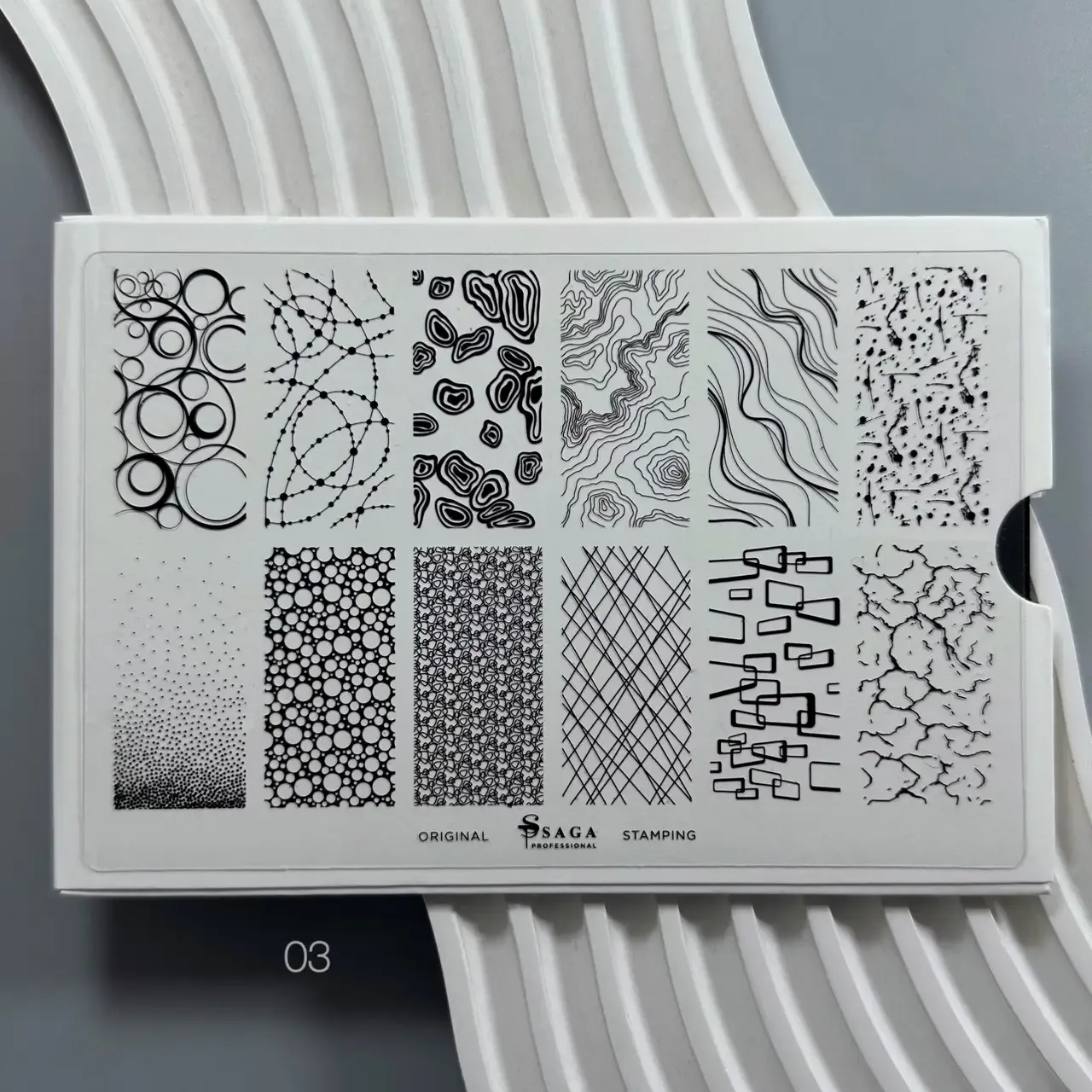 Пластина для стемпінгу Saga Professional №03 (Abstractions)