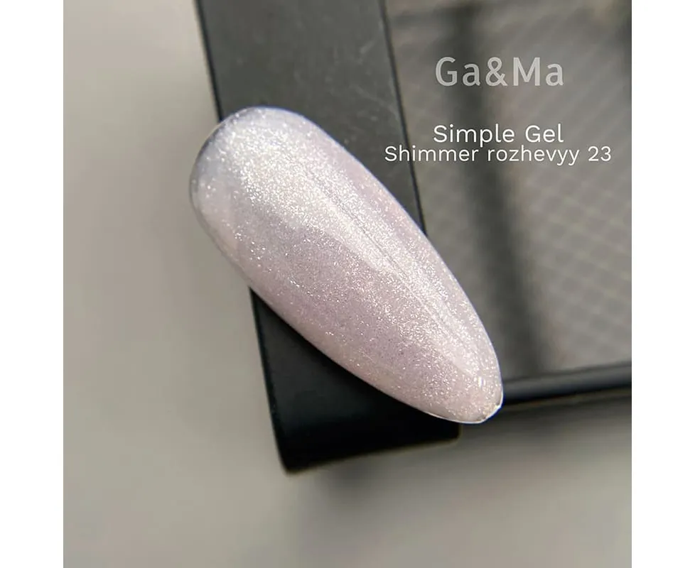 Гель GÉMELY ex GA&MA Simple gel №23 шиммер рожевий, 30 мл