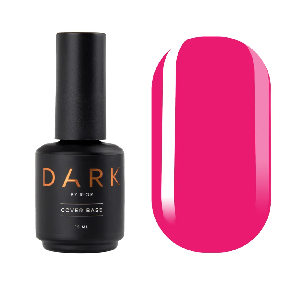 DARK neon base №5 рожевий, 15 мл, з пензлем