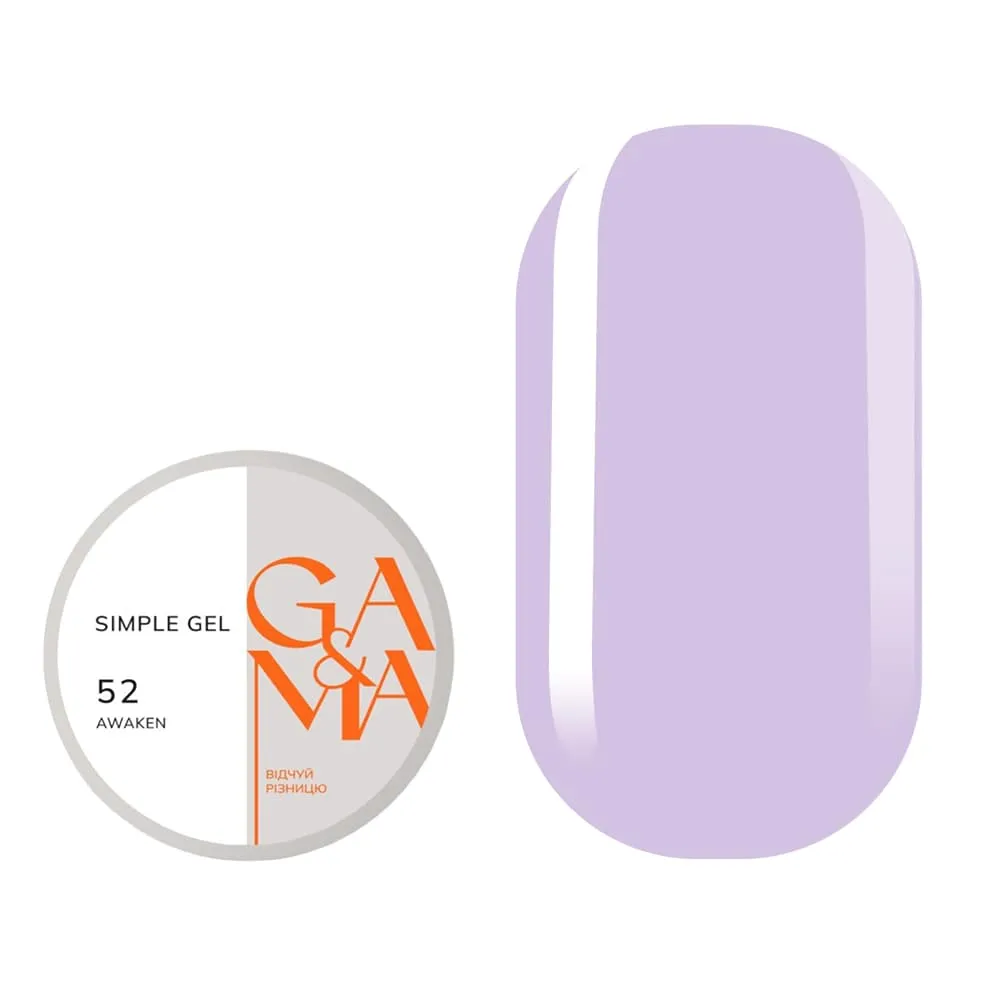 Гель GÉMELY ex GA&MA Simple gel №52 Awaken, 30 мл