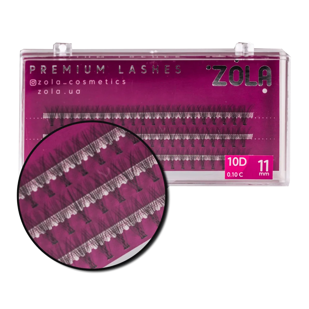 Ресницы-пучки ZOLA 10D (11mm)