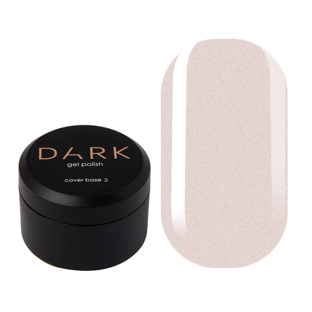 Базовое покрытие DARK Glitter №14 (миндальный с глиттером), 15 мл, без кисти