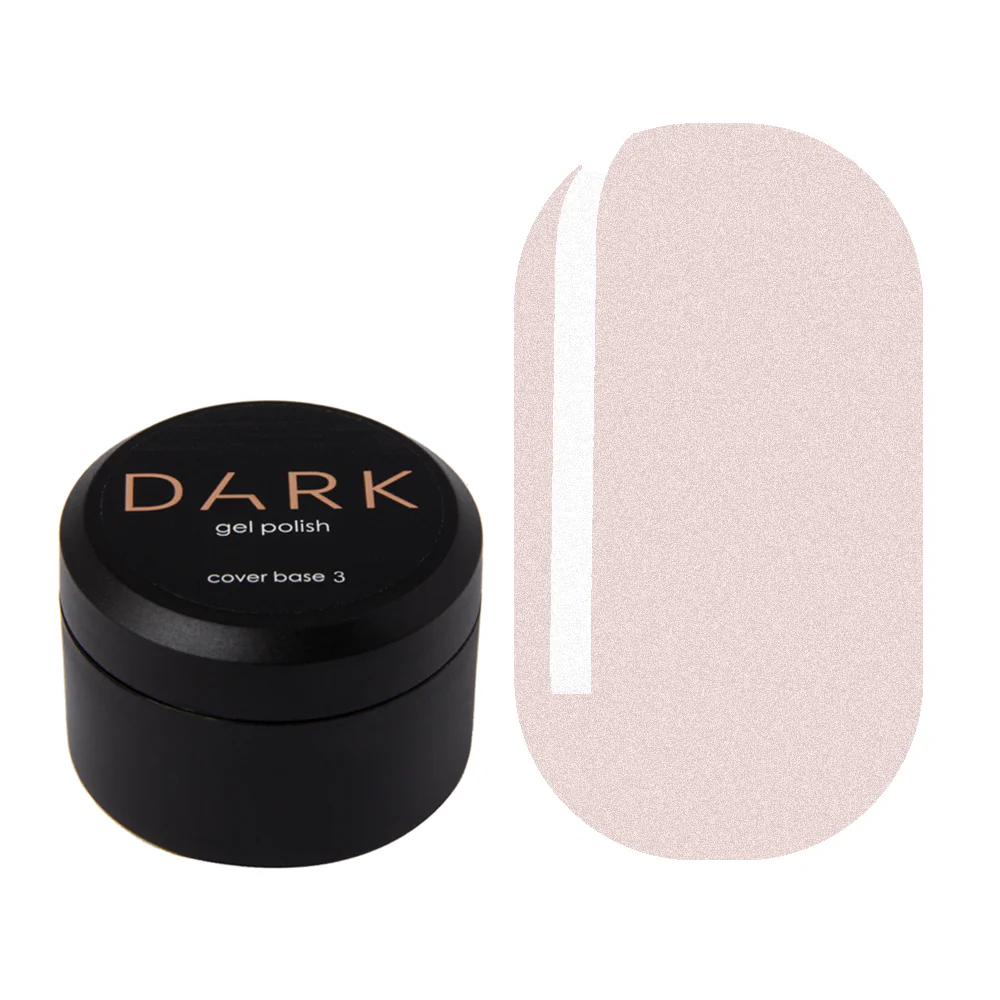 Базовое покрытие DARK Glitter №14 (миндальный с глиттером), 15 мл, без кисти