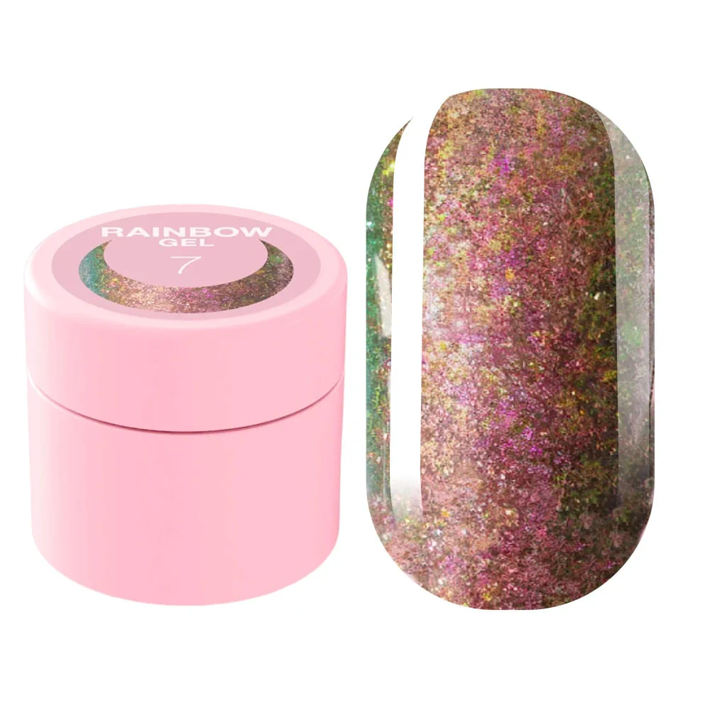 Гель-гліттер LUNA Rainbow Gel №7, 5 мл