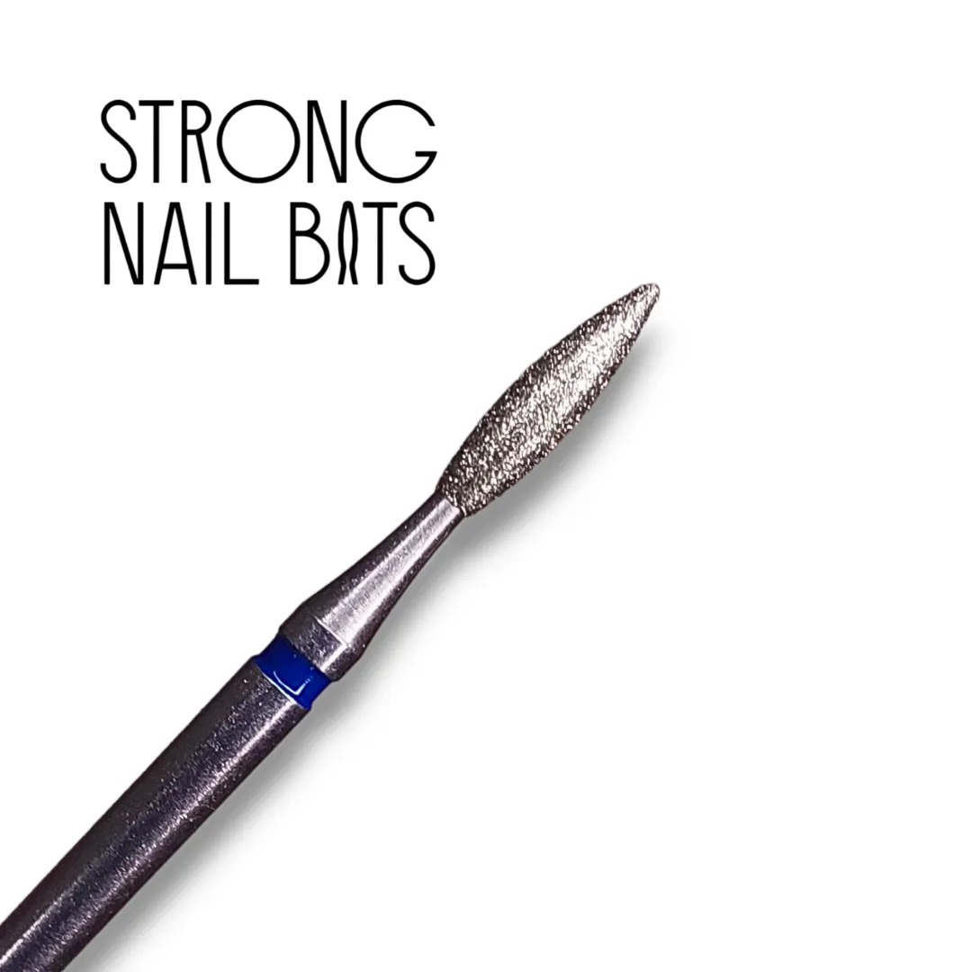 Фреза алмазная Strong nail bits PREMIUM пламя синяя, 0,20 см SET