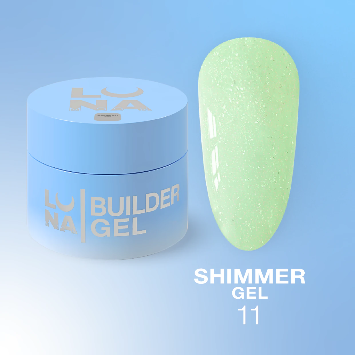 Гель для нарощування LUNA Shimmer gel №11, 15 мл