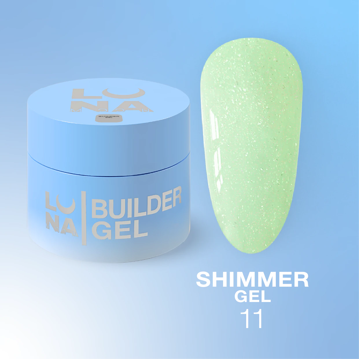 Гель для нарощування LUNA Shimmer gel №11, 15 мл