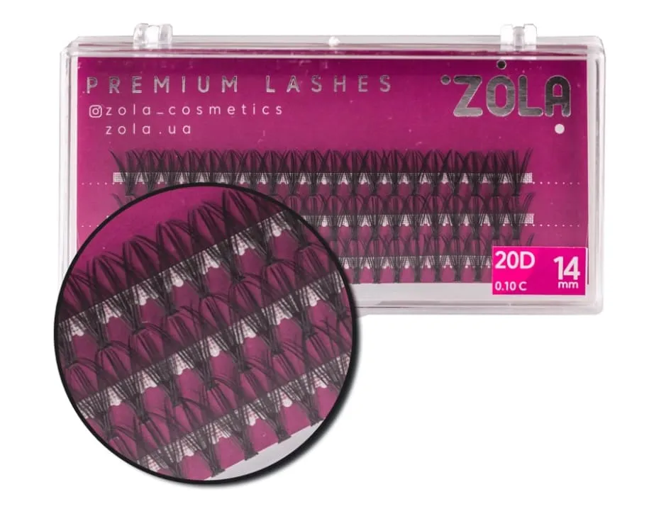 Ресницы-пучки ZOLA 20D (14mm)