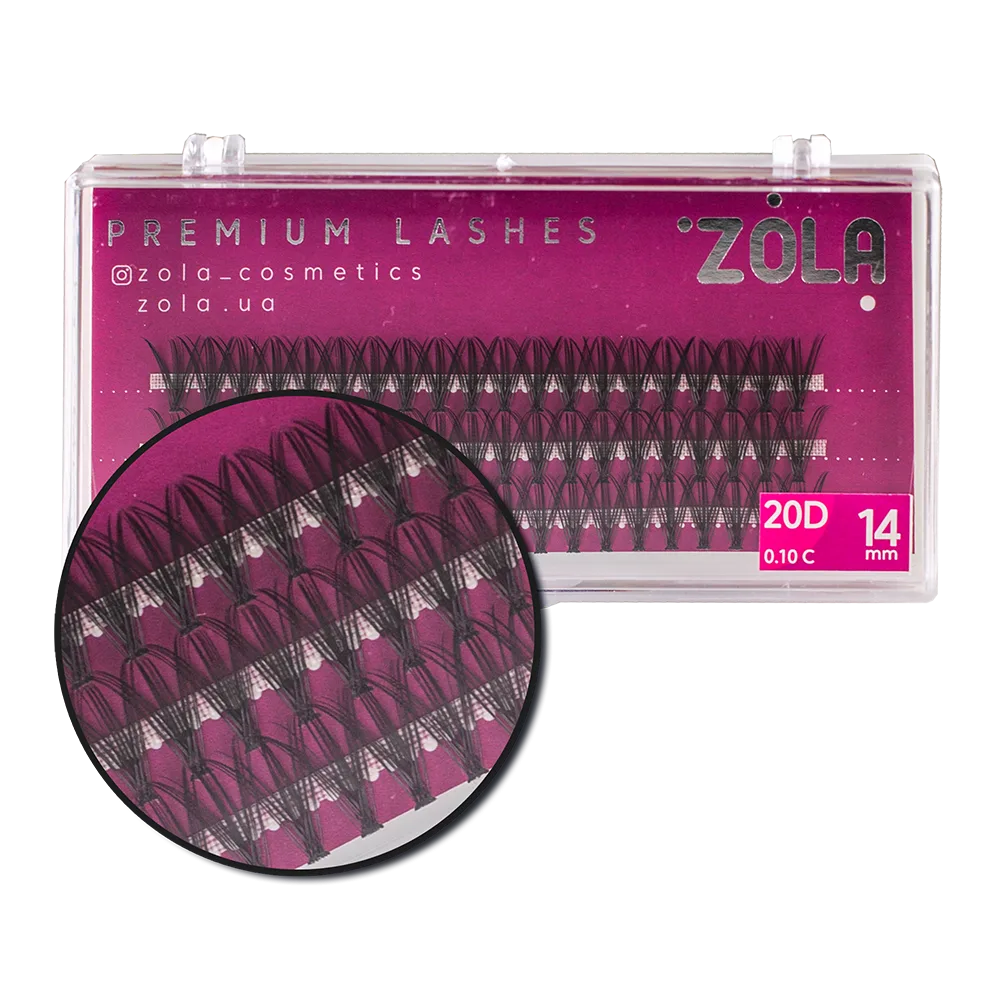 Ресницы-пучки ZOLA 20D (14mm)