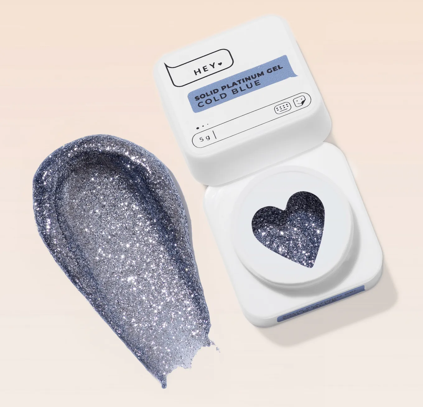 Гель-краска HEYLOVE Solid platinum gel Cold Blue, 5 г