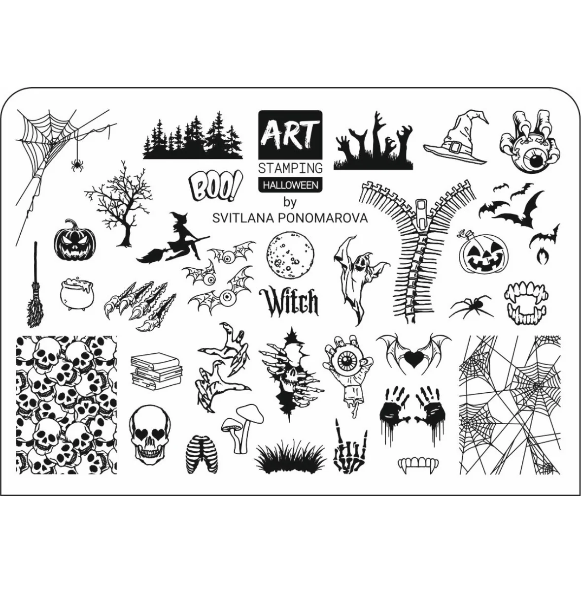 Пластина для стемпинга Art Stamping (HALLOWEEN)