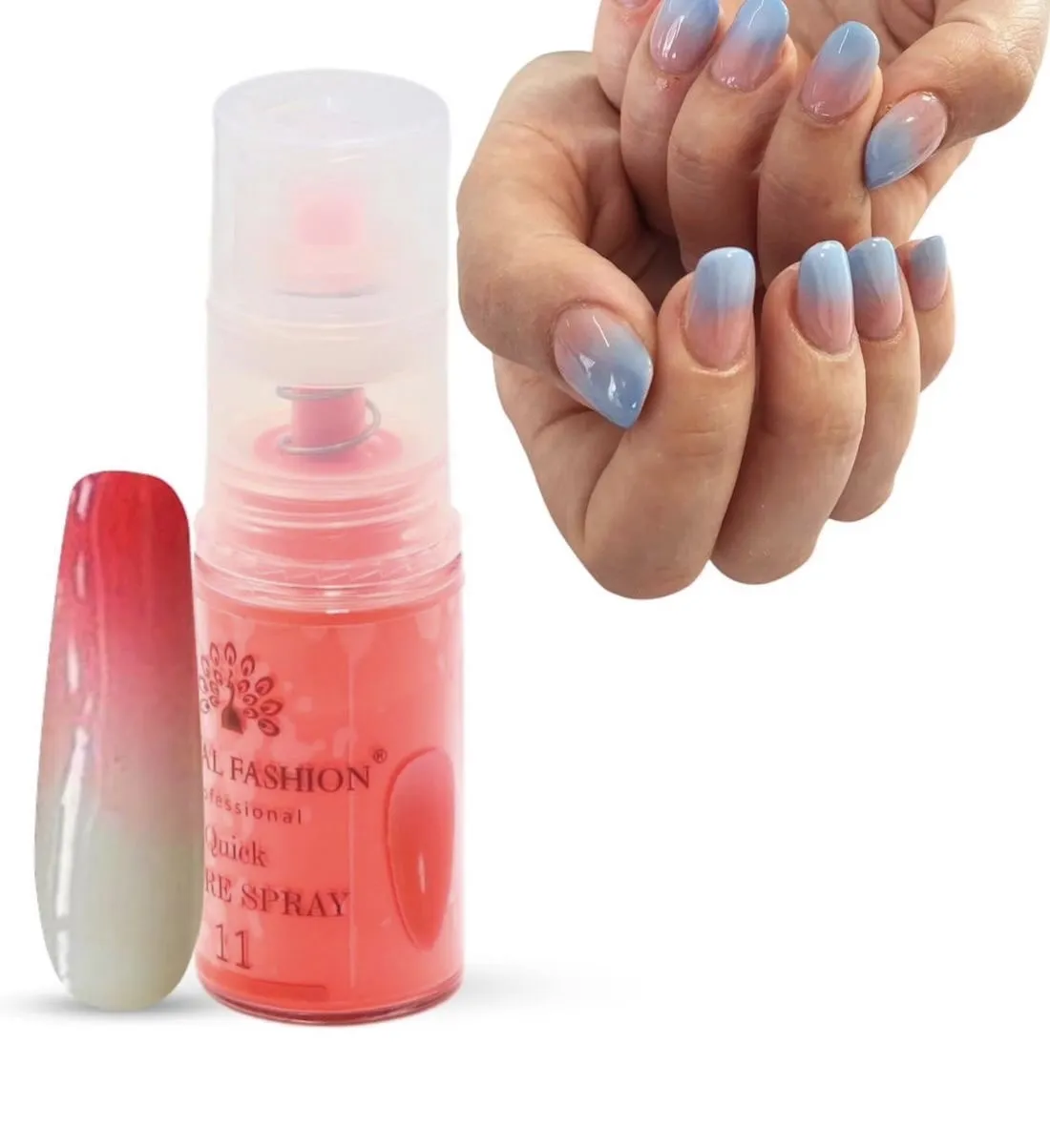 Сухой спрей для градиента Global Fashion Ombre Spray №11, неоновый коралл, 10 г