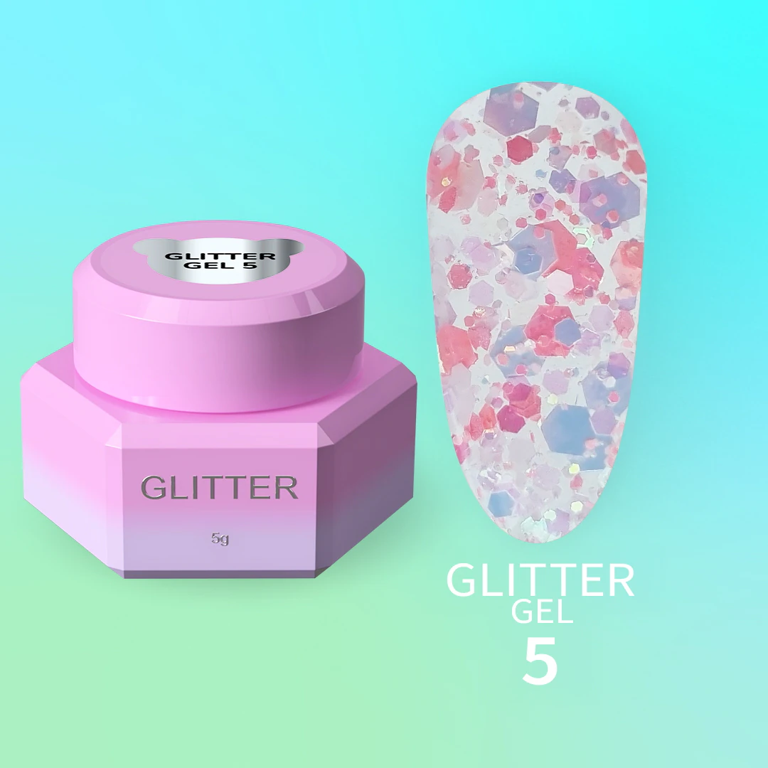 Блискітки для нігтів You Are Cute Glitter Gel №05, 5 мл