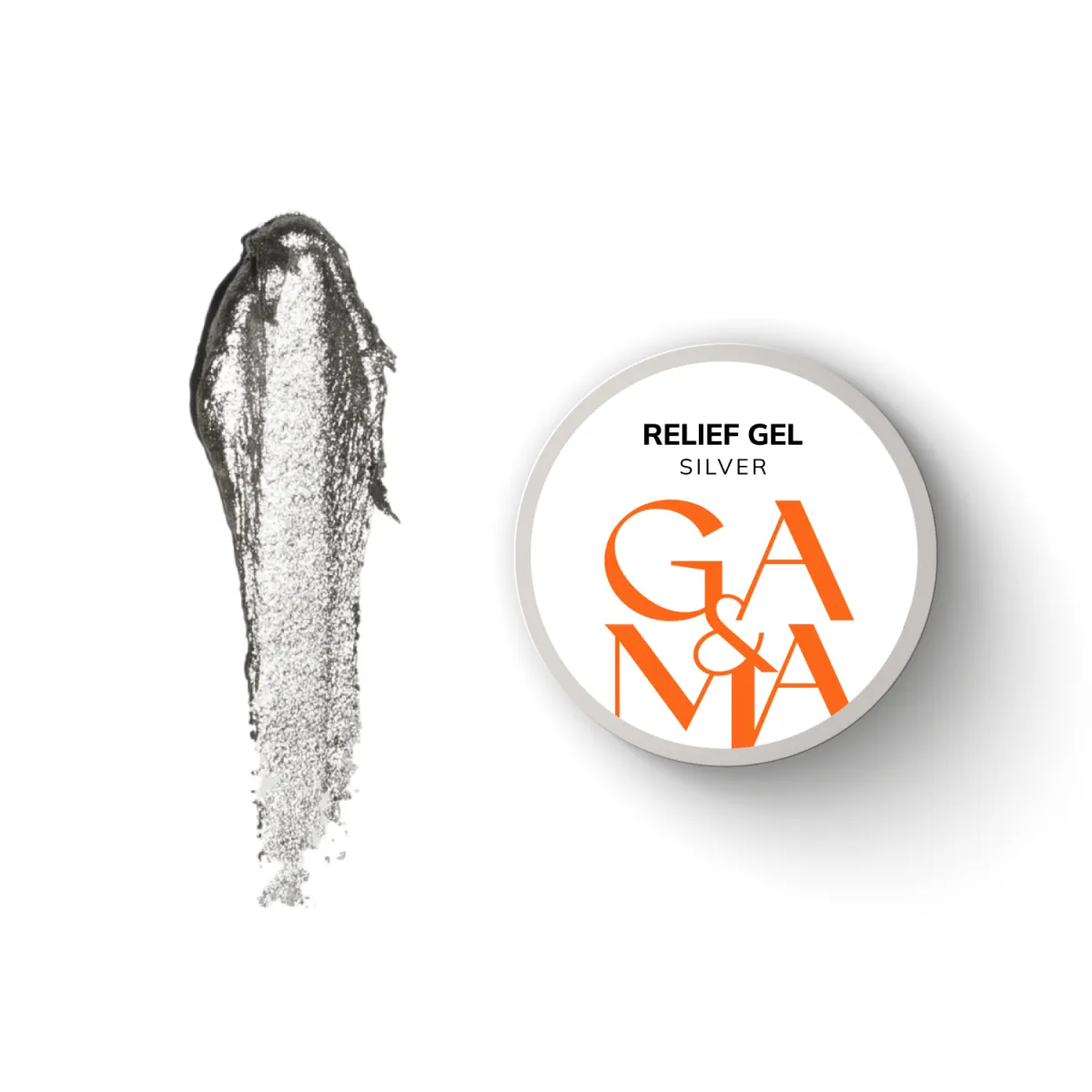 Рельеф гель GÉMELY ex GA&MA Relief Gel, Silver, 5 г