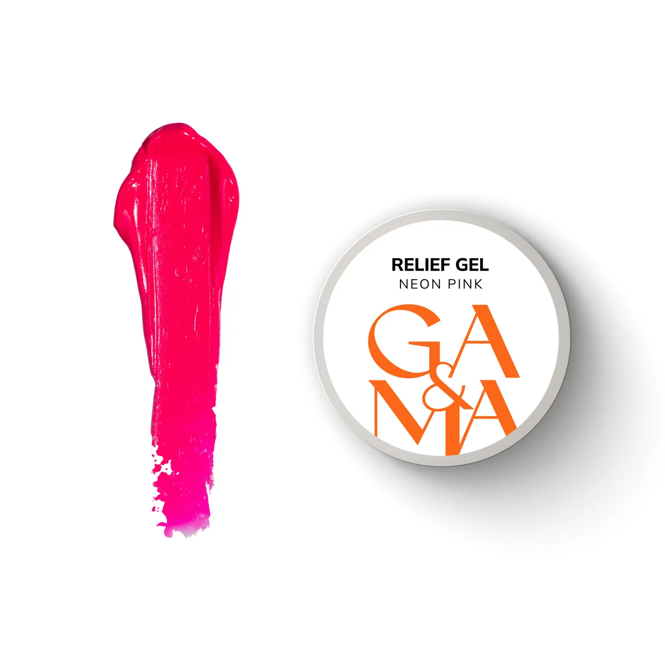 Рельєф гель GÉMELY ex GA&MA Relief Gel, Neon Pink, 5 г