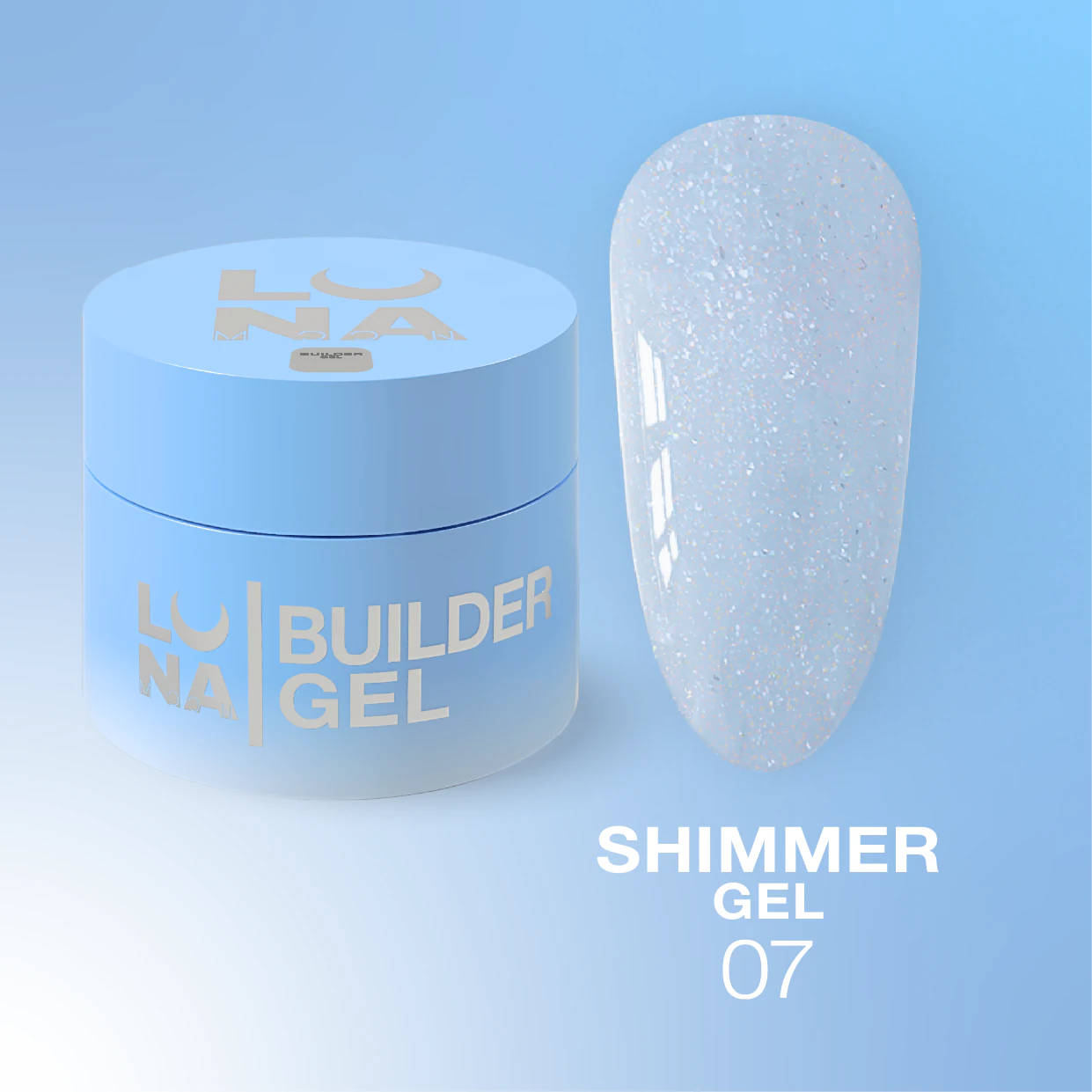 Гель для нарощування LUNA Shimmer gel №07, 30 мл