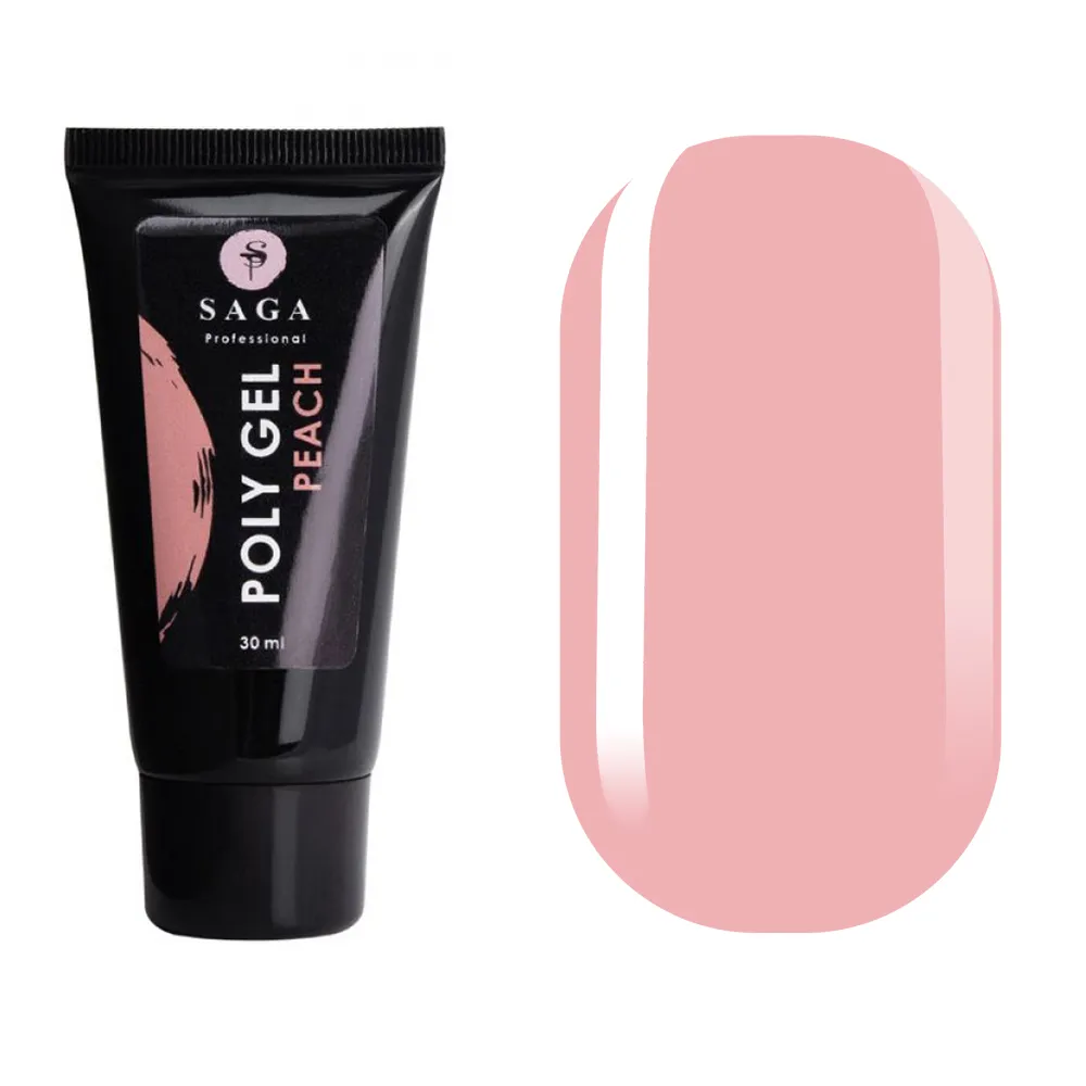 Saga PolyGel peach, 30 мл