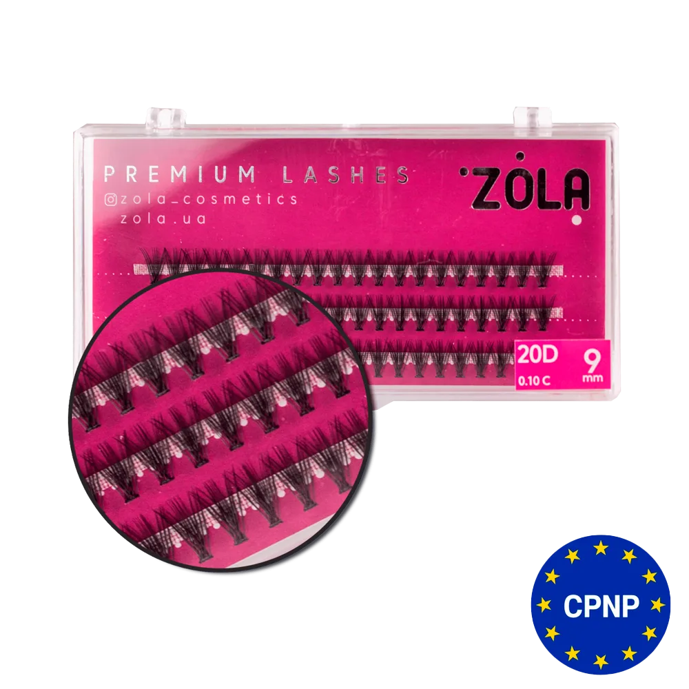 Ресницы-пучки ZOLA 20D (9mm)