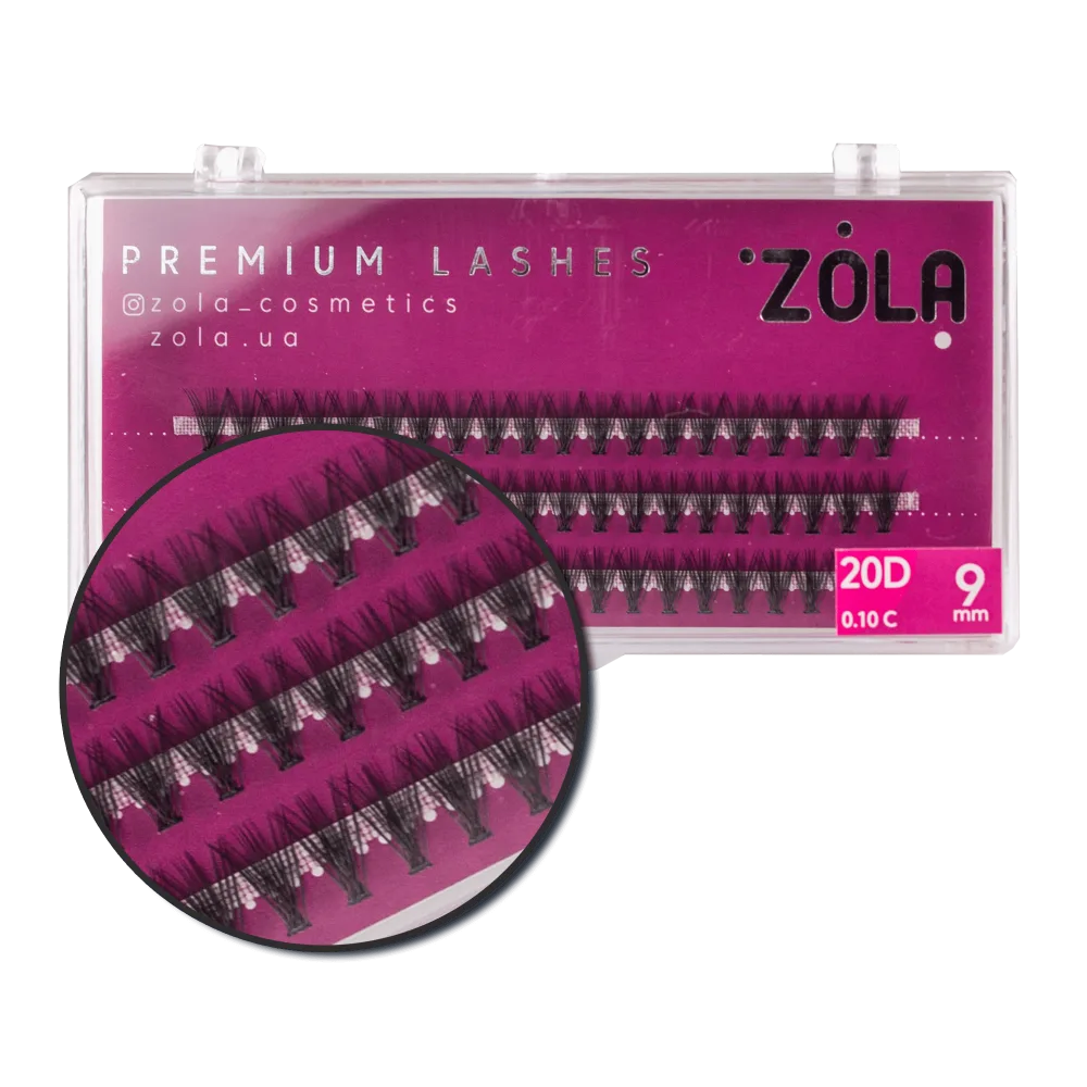 Вії-пучки ZOLA 20D (9mm)