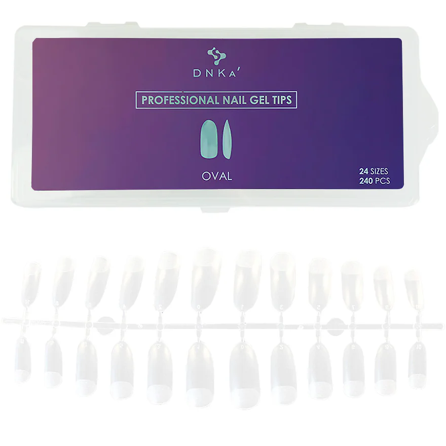 Гелеві типси DNKa Professional Nail Gel Tips Oval, 240 шт