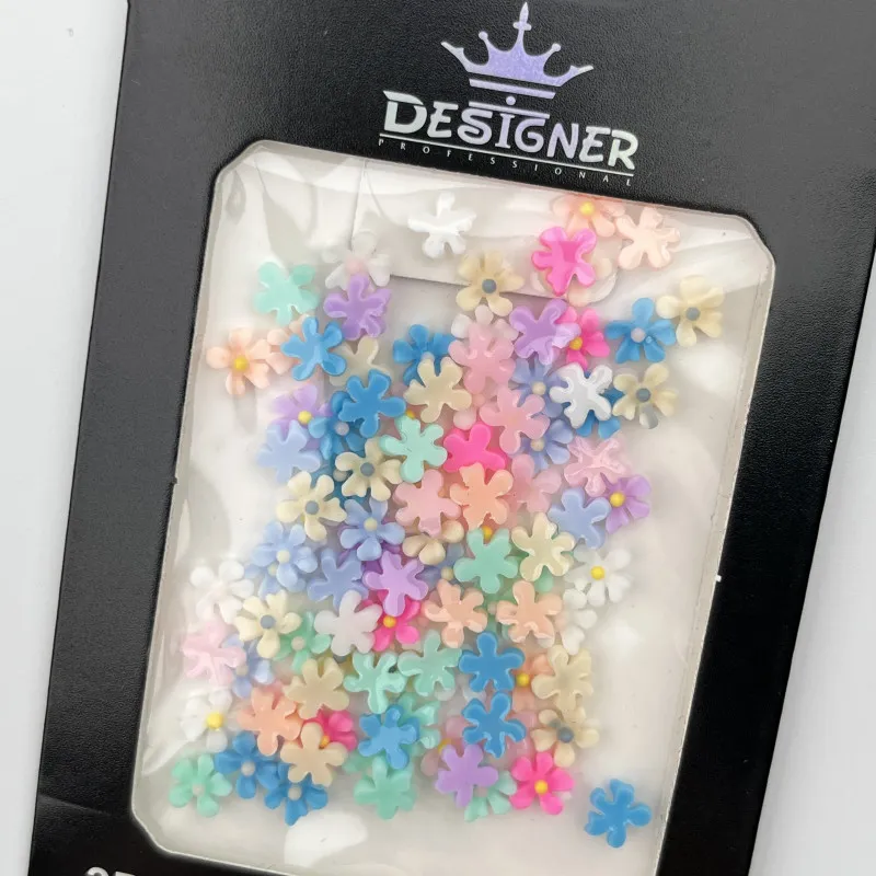 3D декор Designer для об'ємного дизайну "Квіточки", різнокольорові, 100 шт