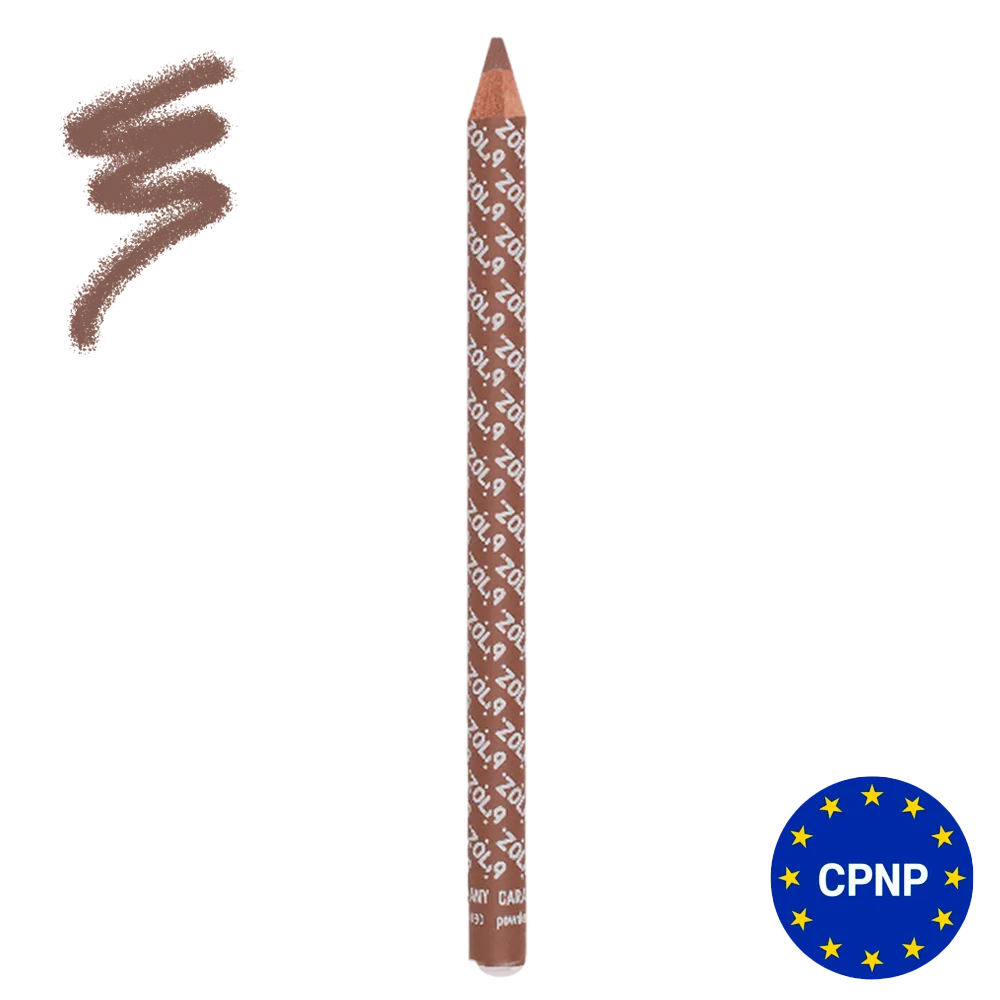 Карандаш для бровей ZOLA Powder Brow Pencil Caramel пудровый, светло-коричневый