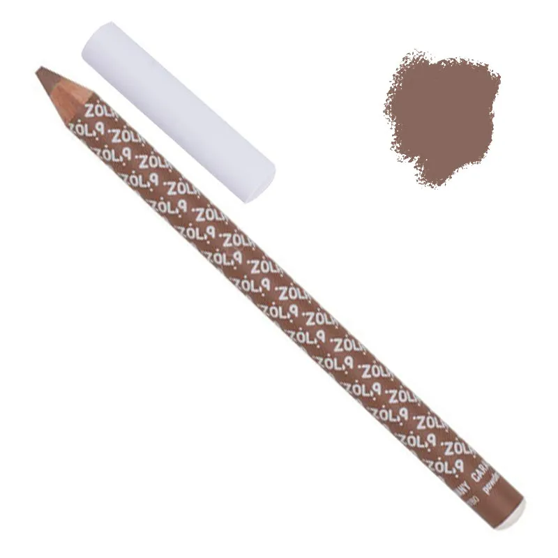 Карандаш для бровей ZOLA Powder Brow Pencil Caramel пудровый, светло-коричневый