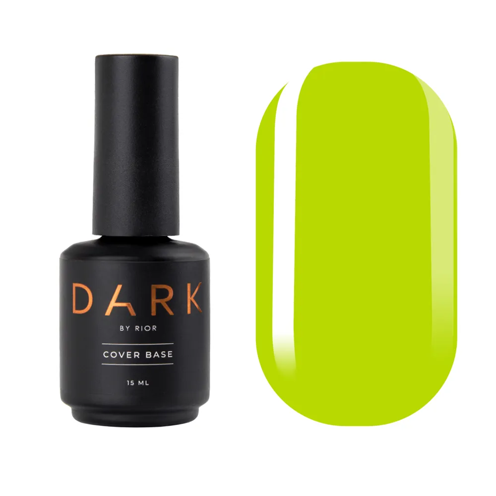 DARK neon base №1 жовтий, 15 мл, з пензлем