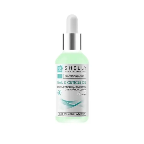 Масло для кутикулы и ногтей Shelly с экстрактом марокканской мяты и маслом чайного дерева, 30 мл