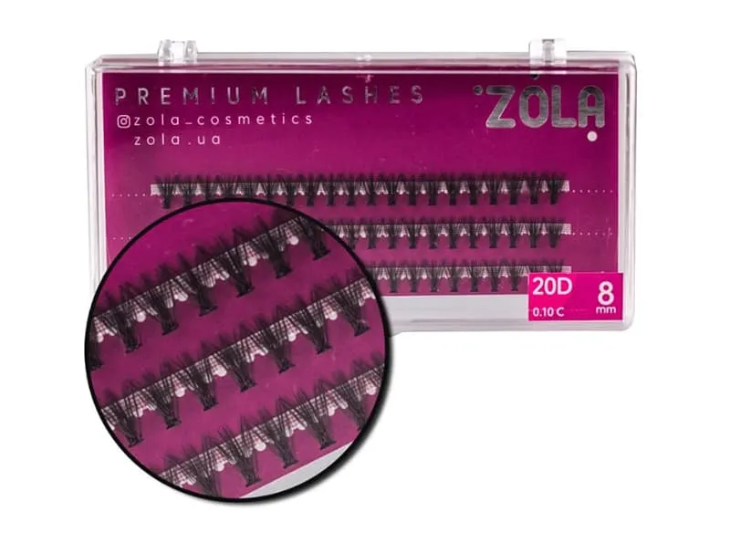 Вії-пучки ZOLA 20D (8mm)