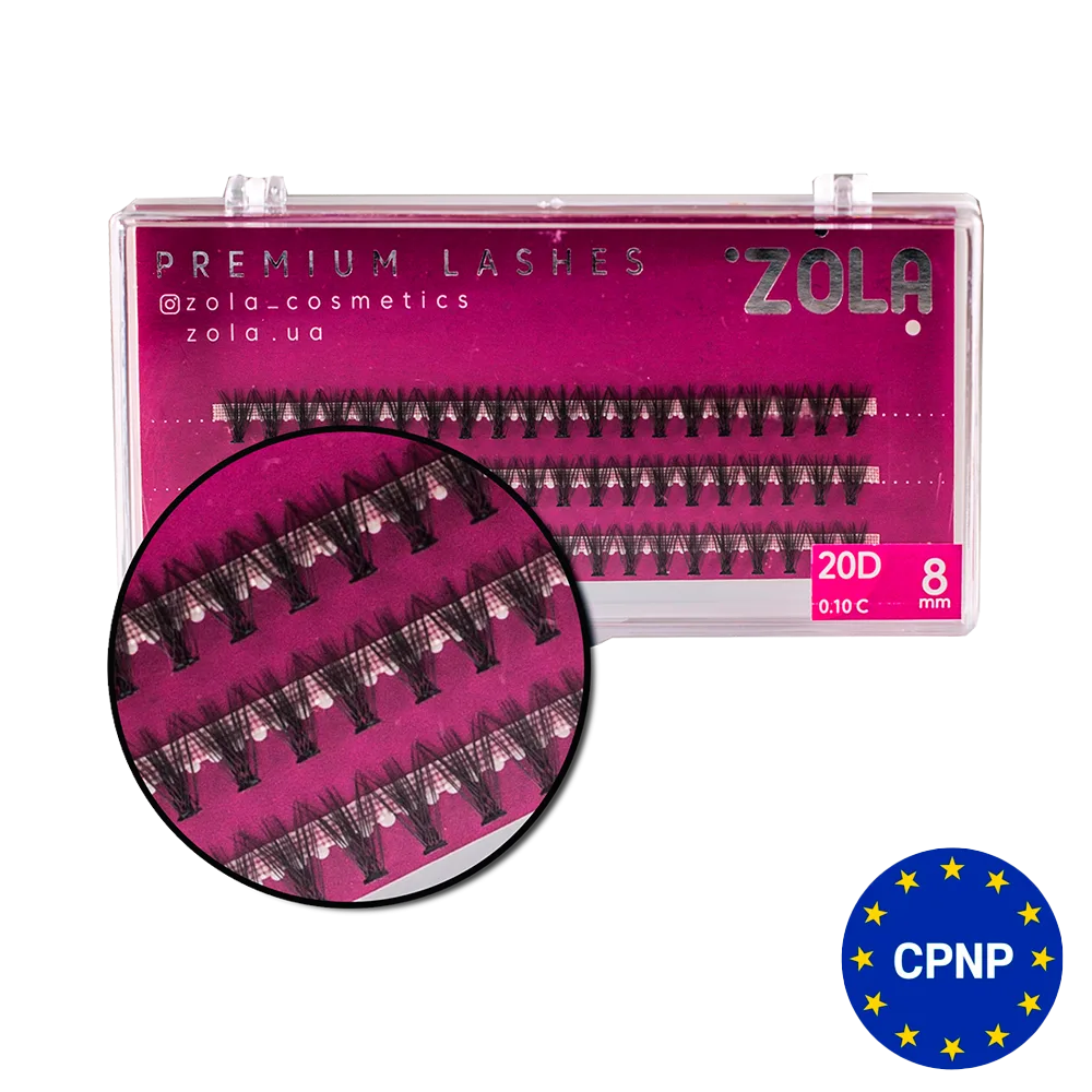 Ресницы-пучки ZOLA 20D (8mm)