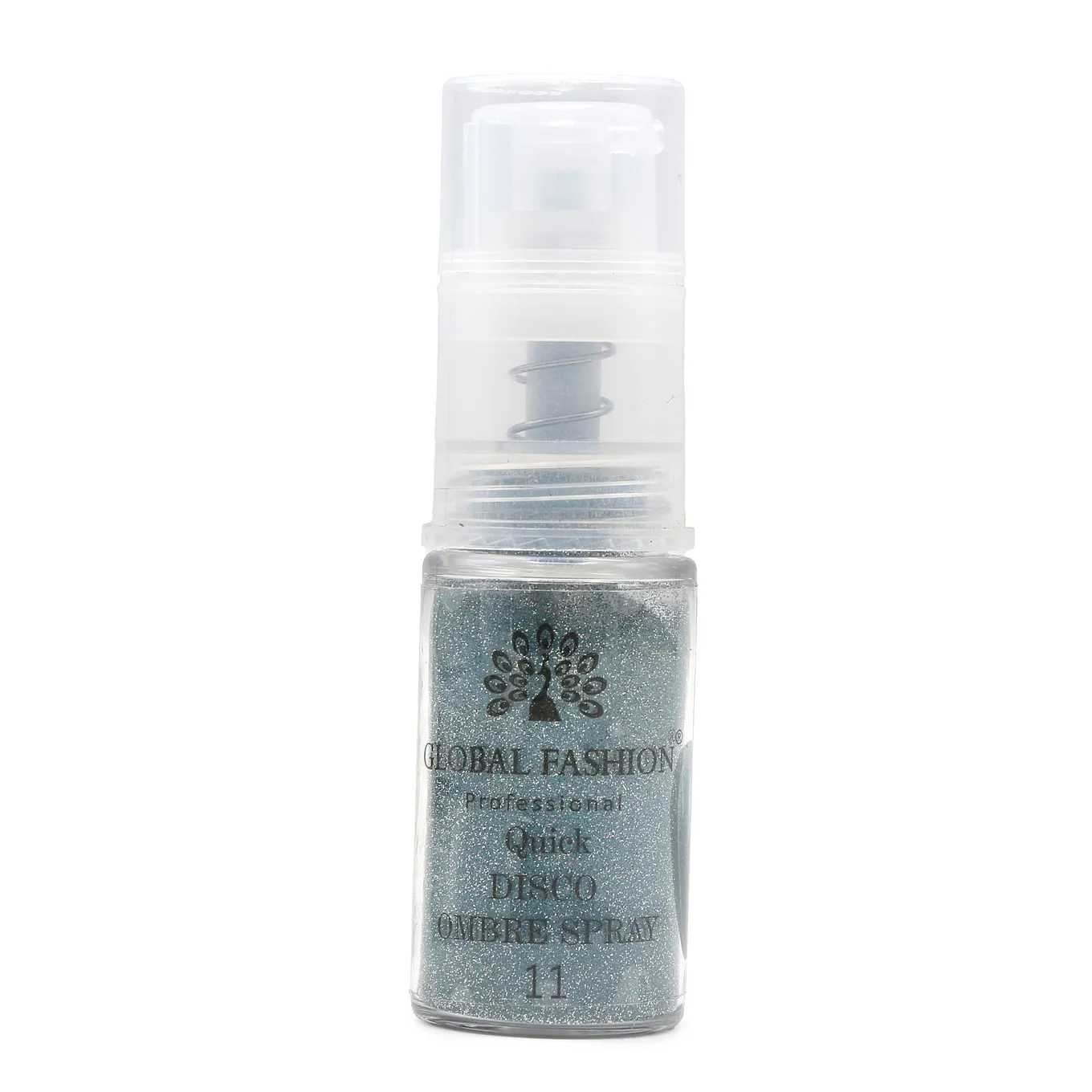 Сухий спрей для градієнта Global Fashion Ombre Spray DISCO, світловідбиваючий №11, зелений, 10 г