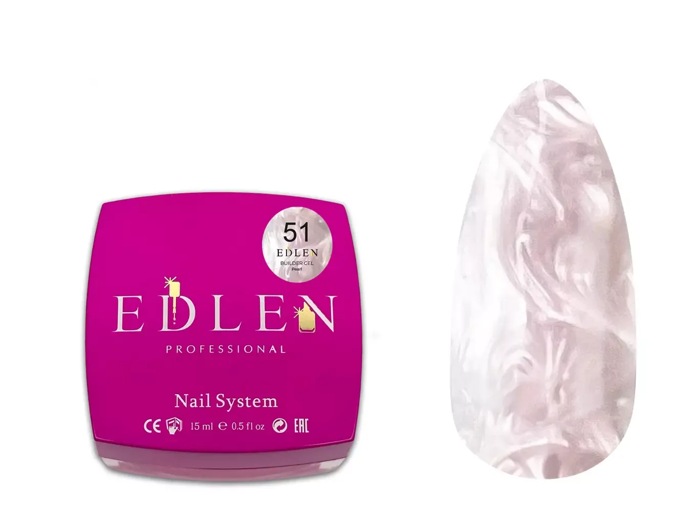 Edlen Builder Gel Pearl №51, 15 мл