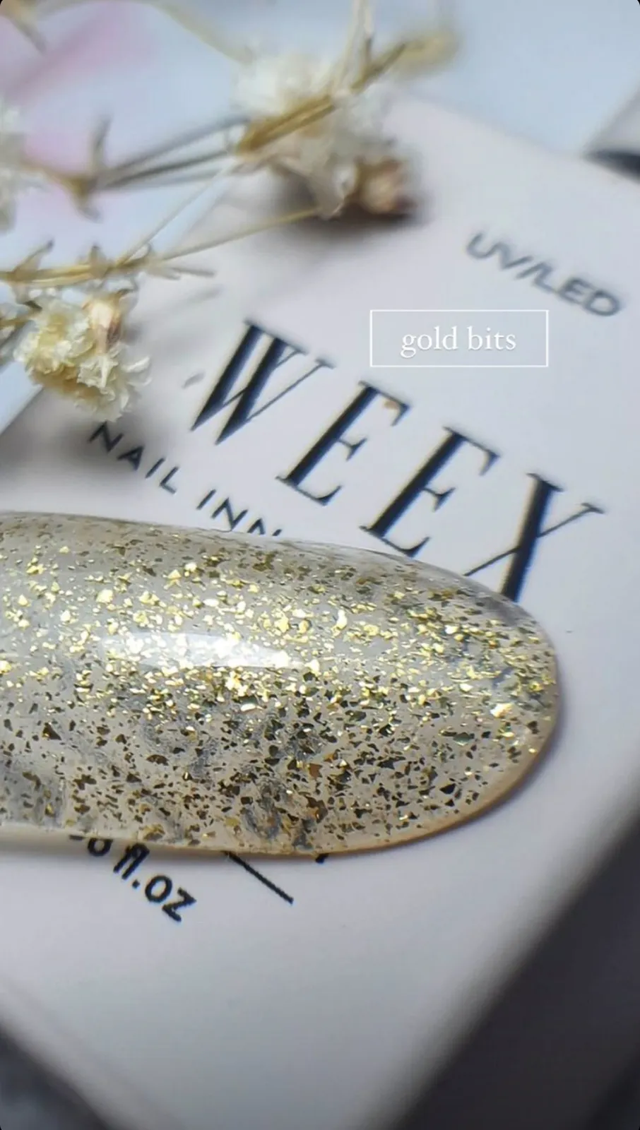 Гель-лак WEEX Gold bits, 11 мл