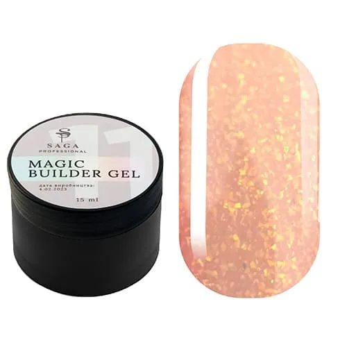 Гель SAGA Professional Builder Gel Magic 11, 15 мл