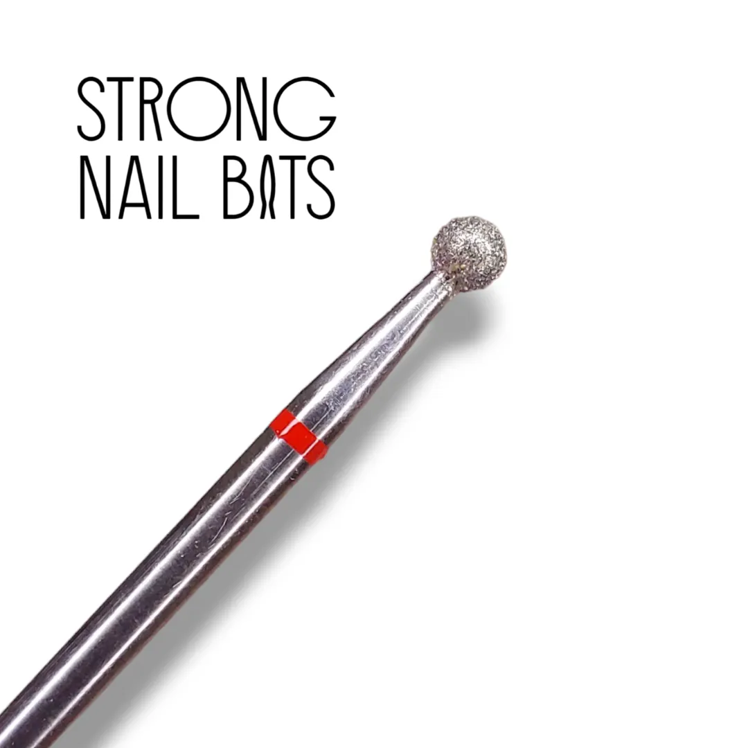 Фреза алмазна STRONG NAIL BITS куля червона 0,3 мм