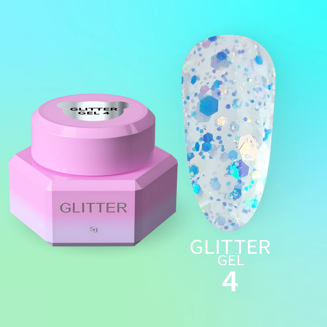 Блискітки для нігтів You Are Cute Glitter Gel №04, 5 мл