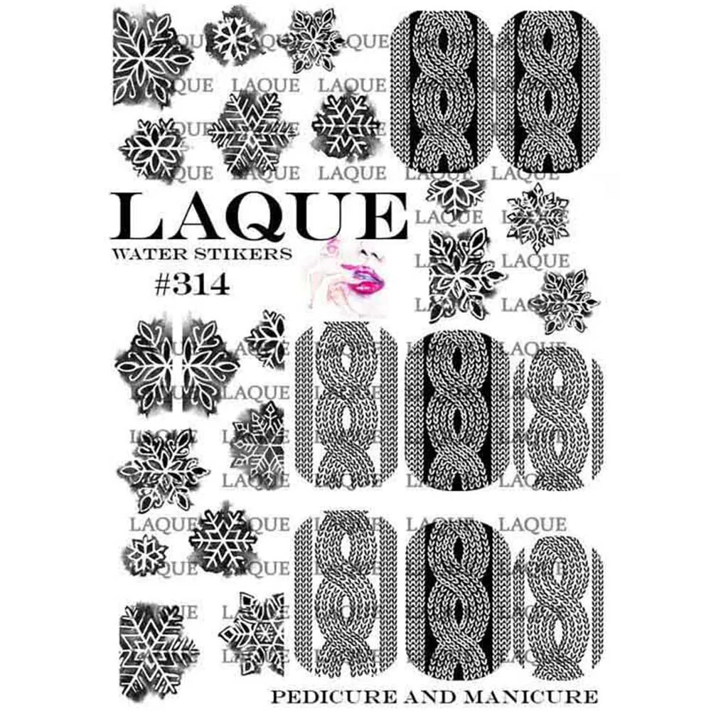 LAQUE слайдер дизайн для ногтей №314 (снежинки)