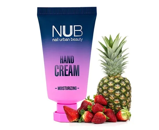 Крем для рук NUB зволожуючий Hand Cream Moisturizing, полуниця та ананас, 30 мл