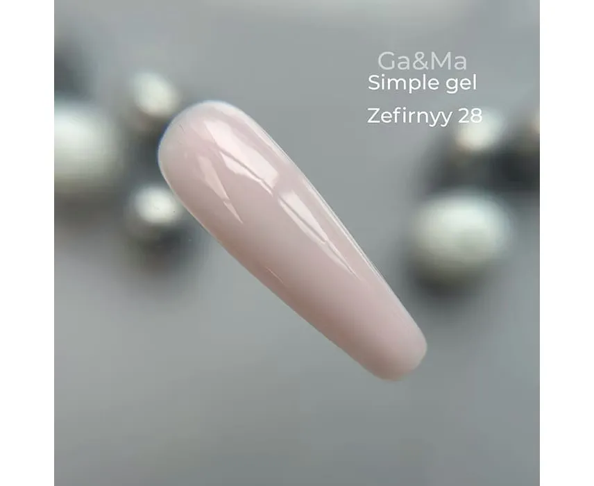 Гель GÉMELY ex GA&MA Simple gel №28 зефирный, 30 мл