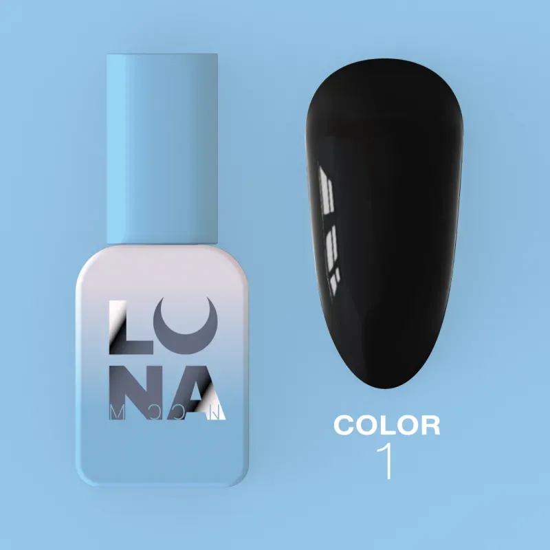 Гель-лак LUNA Color №01 черный, 8ml