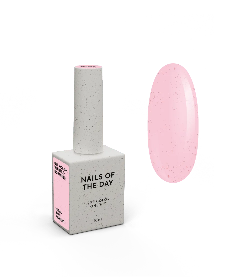 Гель-лак NAILSOFTHEDAY Let's special Whistledown - 180, 10 мл  - рожевий із золотою поталлю