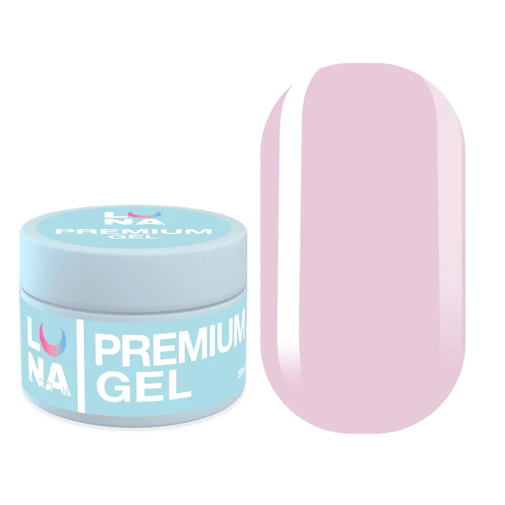 Камуфлирующий гель LUNA Premium gel 3, бледно-розовый, 30 мл