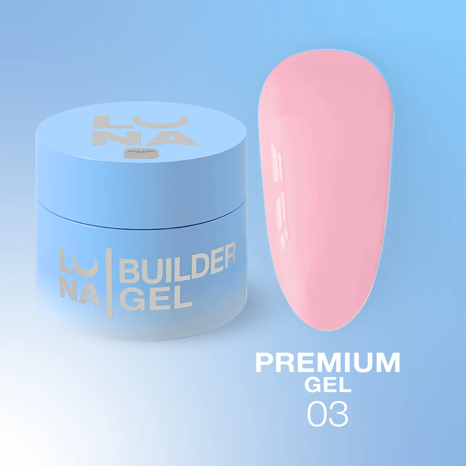 Камуфлирующий гель LUNA Premium gel 3, бледно-розовый, 30 мл