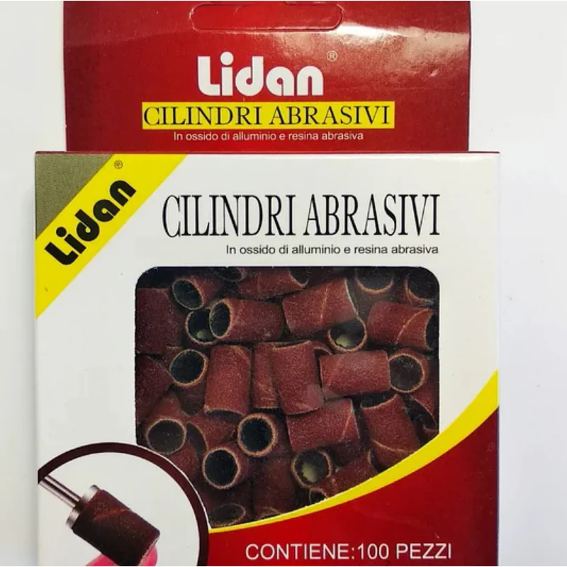 Lidan колпачки для педикюра 100 грит, 100 шт