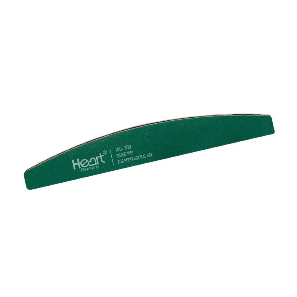 Пилка для нігтів HEART Half SHARP PRO 100/100 (зелене полотно)