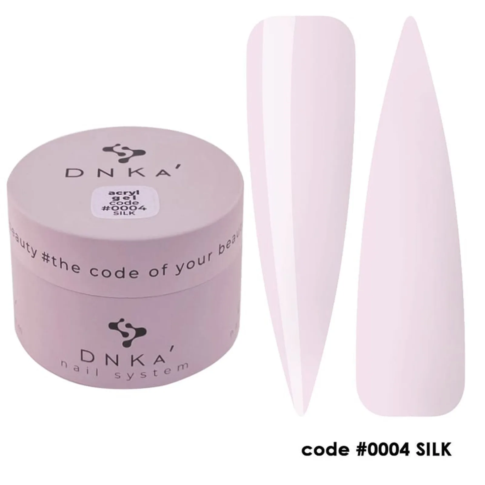 Акрил-гель DNKa №4 Silk ніжно-рожевий, туба, 30 мл
