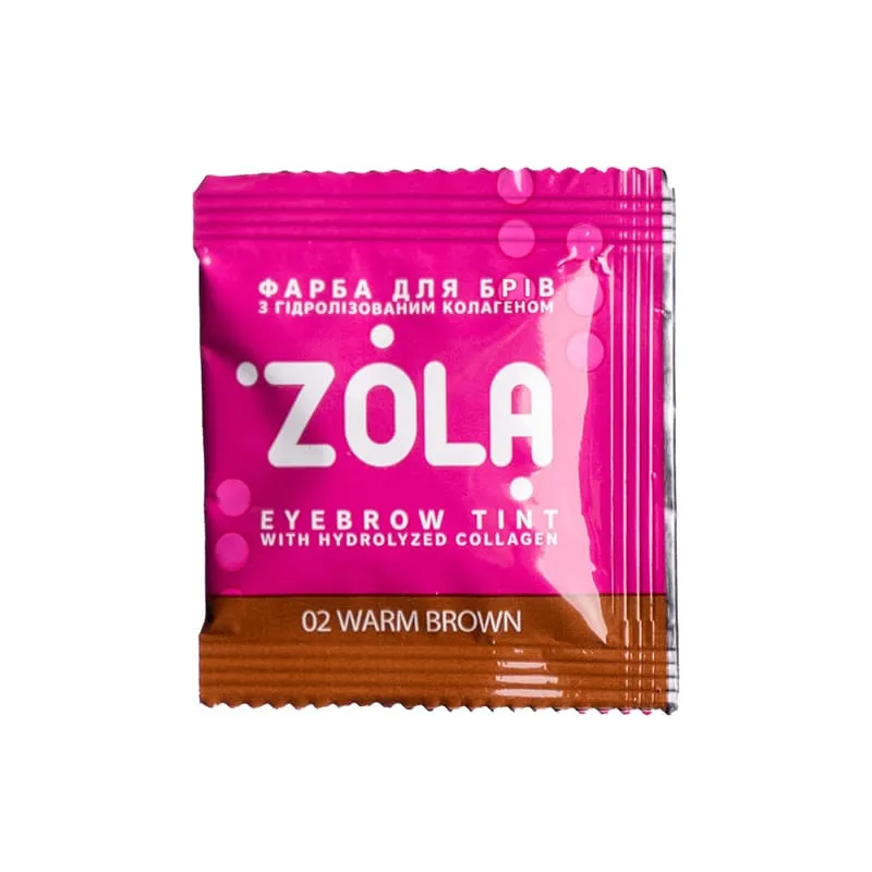 Фарба для брів ZOLA з колагеном у саше Eyebrow Tint With Collagen 02, 5ml