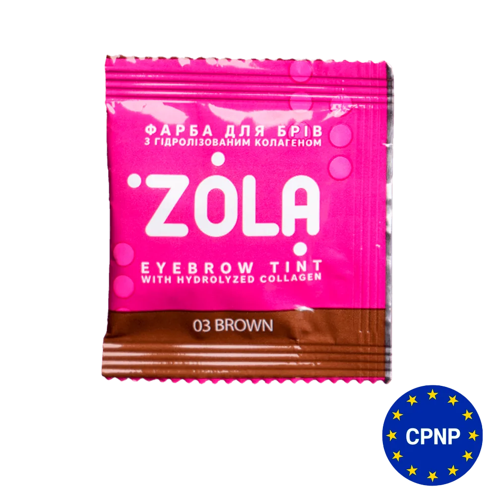 Краска для бровей ZOLA с коллагеном в саше Eyebrow Tint With Collagen 03, 5 мл